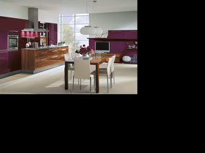 3065 Aubergine / 3060 Almond High gloss